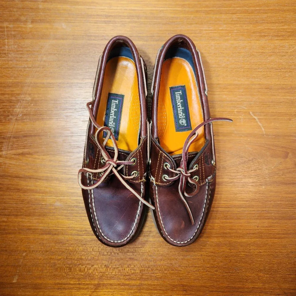 Timberland Women’s Brown Leather Boat Shoes